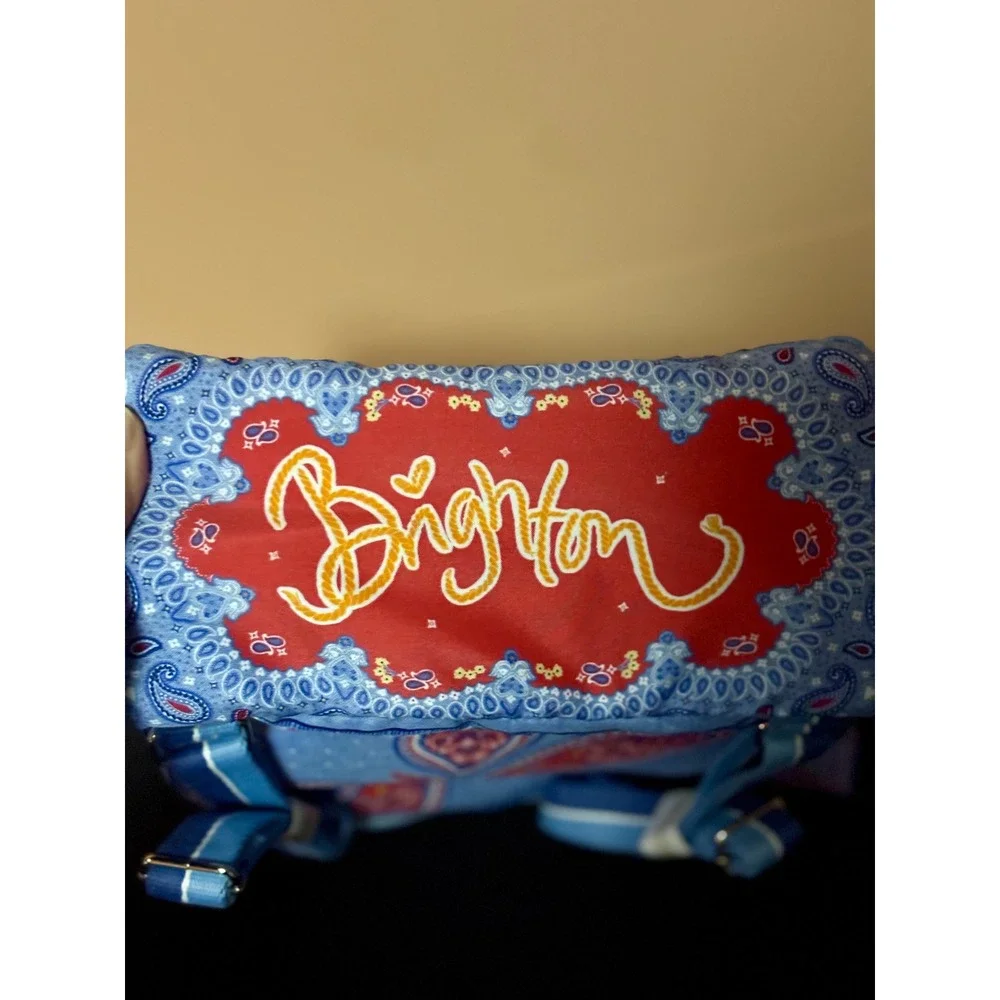 NWT Brighton Bandana Love Backpack  Blue Paisley Butterfly D30343
